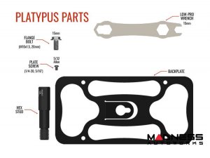 FIAT 500 License Plate Mount - Platypus - V1 FIAT 500 License Plate Mount - Platypus - V1